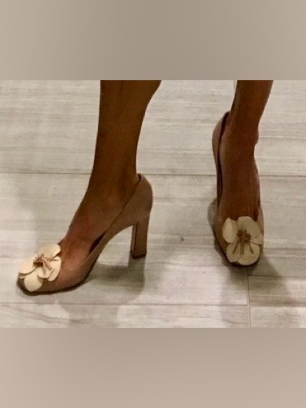 Kate Spade floral leather high heels